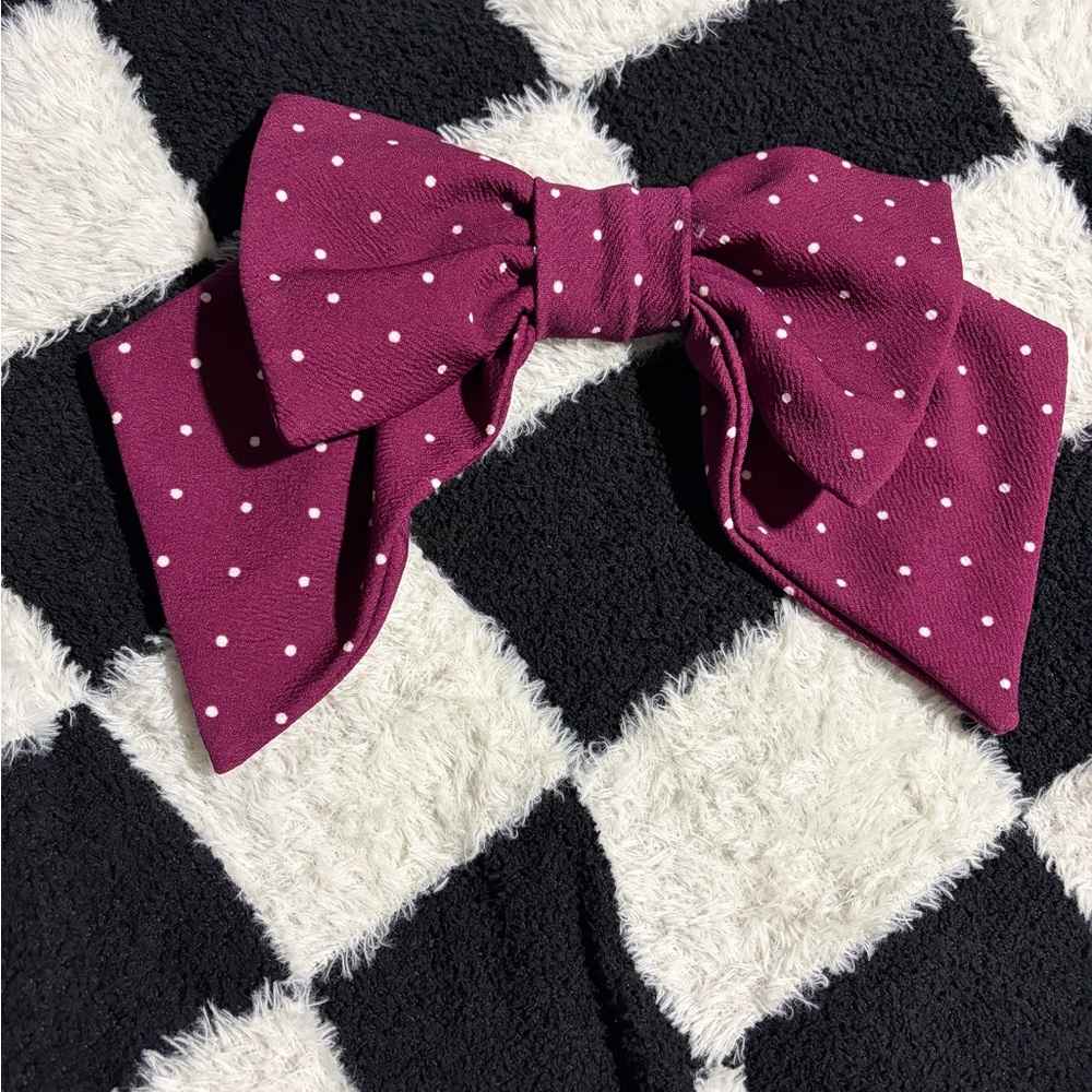 Polka Dot Bow -Detachable